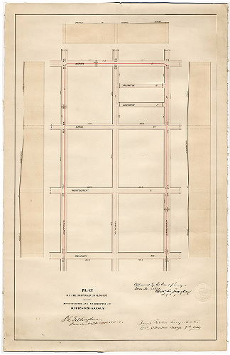 Plan, Plan of the proposed extension of the Seventeenth and Nineteenth Street Passenger Railway [Approved by Board of Surveyors Dec. 7, 1874], 1874