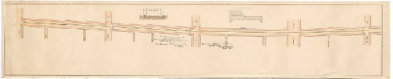 Plan, Plan and profile showing the extension of the Second and Third St. Passenger Railway from Vine St. to Chestnut St., 1872