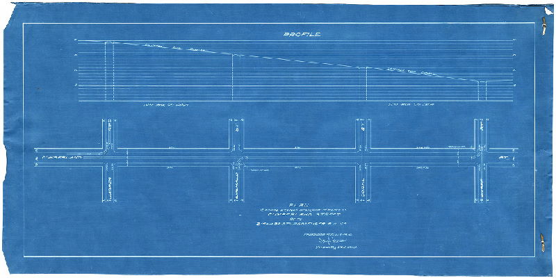 Plan, Plan [and profile] showing proposed arrangement of tracks on Cumberland Street for the 2nd and 3rd Sts. Passenger R.R. Co. [Survey returned April 27, 1894], 1894
