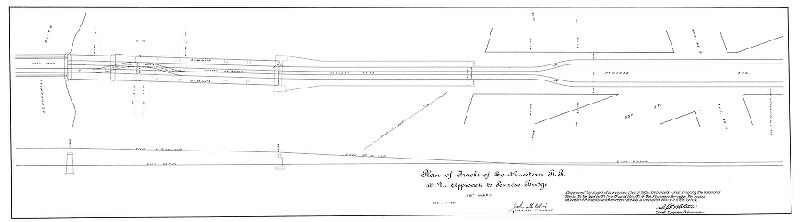 Plan, Plan of tracks of Southwestern R. R. at N. approach to Penrose Bridge, 36th Ward [Approved by Board of Surveyors Dec. 2, 1901], 1901