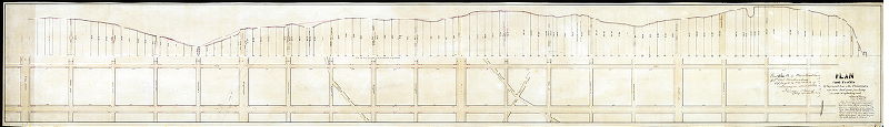 Plan (alternate image), Plan and profile of the proposed line of the Philadelphia and Olney Rail Road from Lehigh Avenue to Wingohocking Creek [Approved by Board of Surveyors April 21, 1862], 1862