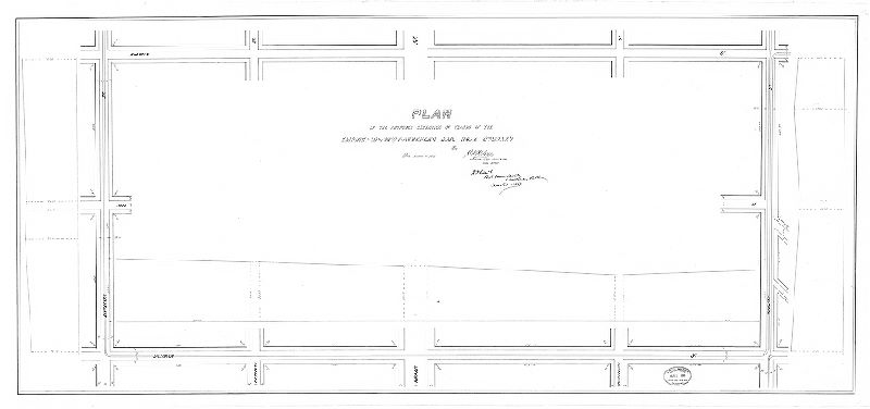 Plan, Plan of the proposed extension of tracks of the Empire or 12 and 16 Sts. Passenger Rail Road Company, 1885