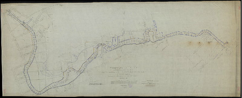 Plan, Frankford Creek surveyed under the direction of William Ludlow, Capt. of Engrs. Bvt. Lt. Col. U.S.A, by Assistant Engineers E. A. Gieseler, F. Sylvester, J. N. Odiorne and W. B. Silvey. November 1881. [Copy made in 1883], 1881