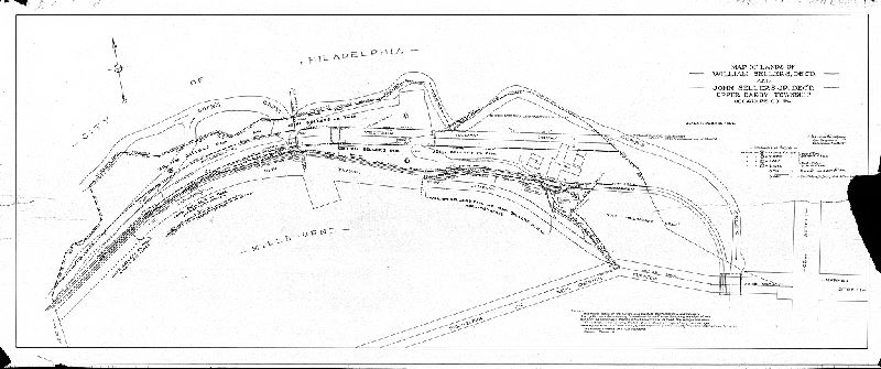 Plan, Map of lands of William Sellers, dec'd. and John Sellers Jr. dec'd. Upper Darby Township, Delaware Co. Pa., 1922