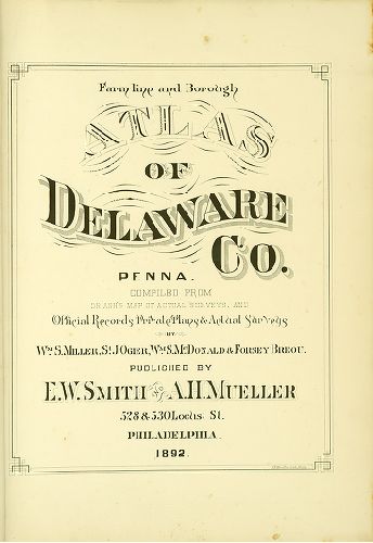 Title Page, Atlas of Delaware County, 1892