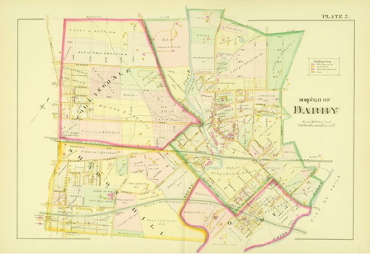 Plate 2, Atlas of Delaware County, 1892