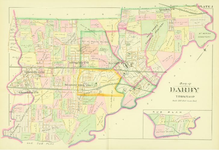 Plate 3, Atlas of Delaware County, 1892