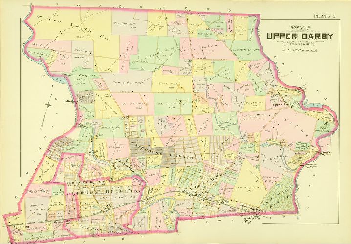 Plate 5, Atlas of Delaware County, 1892