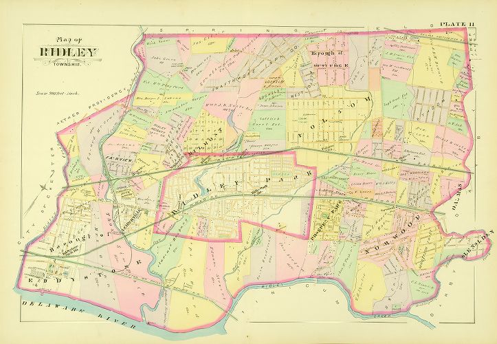 Plate 11, Atlas of Delaware County, 1892