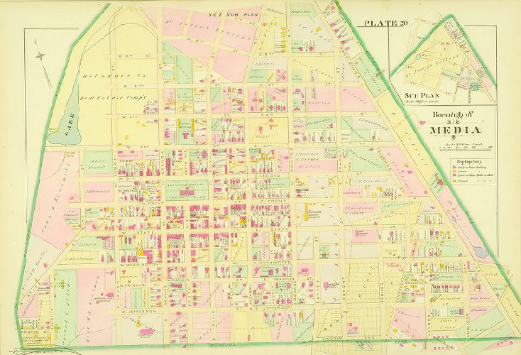 Plate 20, Atlas of Delaware County, 1892