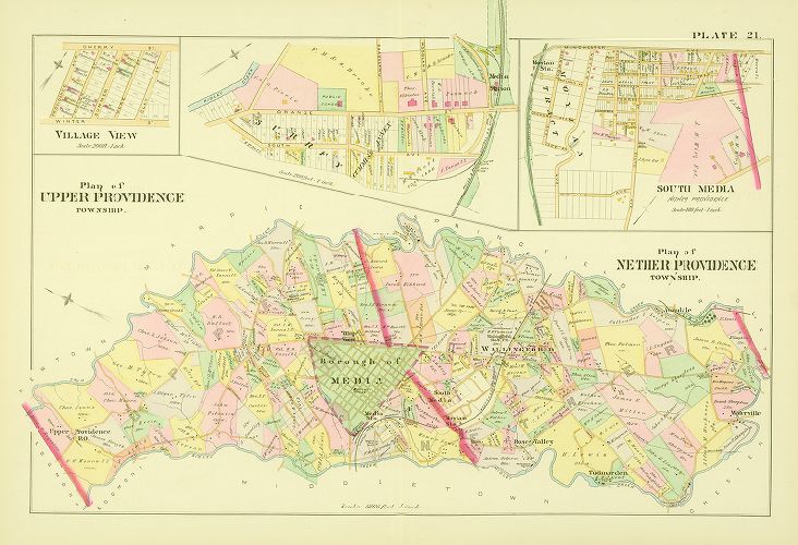 Plate 21, Atlas of Delaware County, 1892