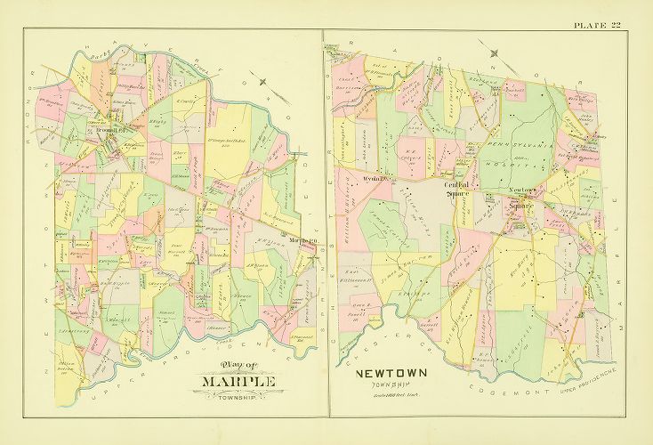 Plate 22, Atlas of Delaware County, 1892
