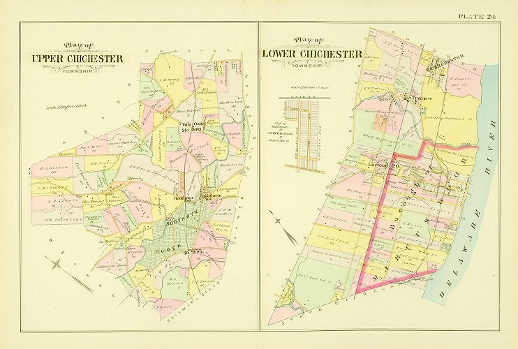 Plate 24, Atlas of Delaware County, 1892
