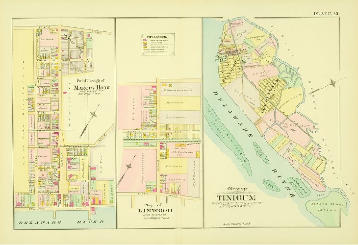 Plate 25, Atlas of Delaware County, 1892