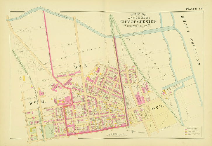 Plate 14, Farm line and Borough Atlas of Delaware County, Pennsylvania, 1892