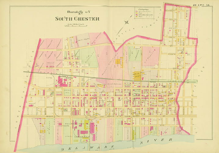 Plate 18, Farm line and Borough Atlas of Delaware County, Pennsylvania, 1892