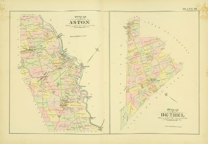 Plate 26, Farm line and Borough Atlas of Delaware County, Pennsylvania, 1892