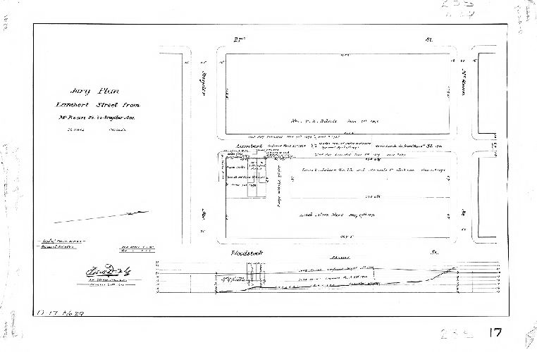 Plan, Jury plan, Lambert Street from McKean St. to Snyder Ave., 36th Ward, Philad'a. D-17, No. 29, 1900