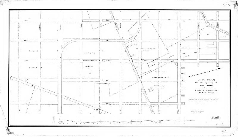Plan, Jury plan for the opening of 22nd Street from Snyder to Oregon Ave., 36th Ward, Philada. D-19, 1902
