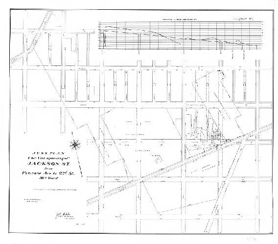 Plan, Jury plan for the opening of Jackson St. from Penrose Ave to 22nd St., 1902