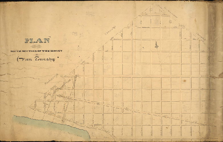 Plan, Plan of the Sixth Section of the survey of Penn Township , 1841