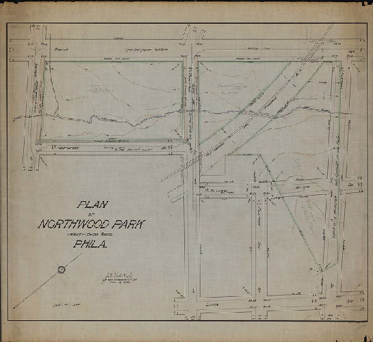 Plan, Plan of Northwood Park, Twenty-third Ward, Phila. J. H. Webster, Jr., Surveyor & Regulator 10th District, June 19, 1908. , 1908
