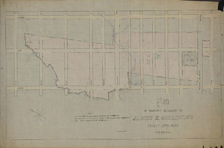 Plan, Plan of property surveyed for James G. Gillinder, Twenty-third Ward, Philadelphia., 1886