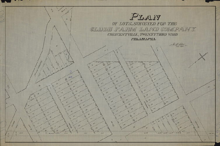Plan, Plan of property surveyed for the Glebe Farm Land Company, Twenty-third Ward, Philadelphia., 1888