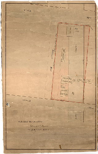 Plan, Philadelphia December 5th 1868. James P. Davis, Sur. & Reg. Sixth District. [Extension of Clearfield Street between Frankford Road and Waterloo Street.], 1868