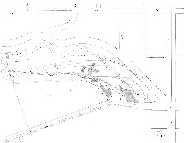 Plan, [No title. Plan of Millbourne Mills Co. buildings at 63rd and Market streets, the property of William and John Sellers.], 1910 ca.