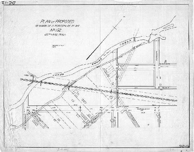 Plan, Plan of proposed revision of a portion of Plan No. 152, 49th Ward Phila. , 1901 ca.