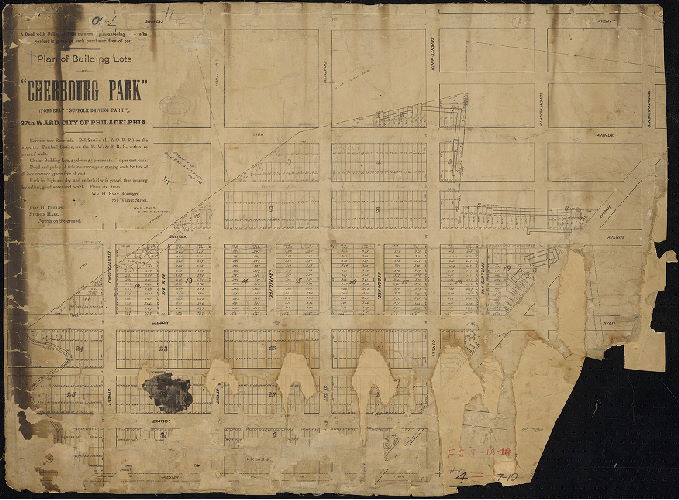 Plan, Plan of building lots of "Cherbourg Park", 1890 ca.