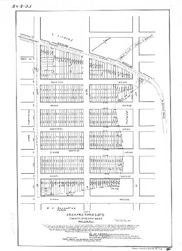 Plan, (Copy) Orchard Park Lots, Twenty-seventh Ward, Philadelphia. , 1891