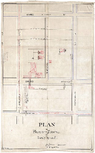 Plan, Plan of property and buildings of Sarah Yewdall. , 1894
