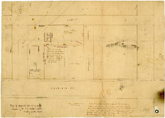 Plan, Plan of property belonging to the estate of Dr. P. J. Hoopes, dec'd. May 26th, 1879., 1879