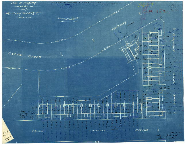 Plan, Plan of property in the 40th Ward, Phila., made for Henry Swartz. , 1926