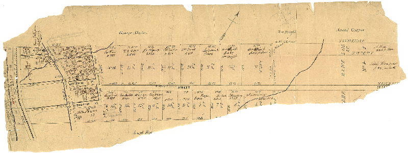 Plan, [Fragment of original lithograph of plan noted in SD9th-CS-221A], 1858