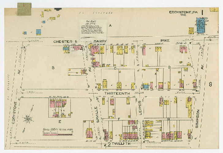 Card 1, Eddystone, Pa. (including Leiperville), Delaware County., 1918